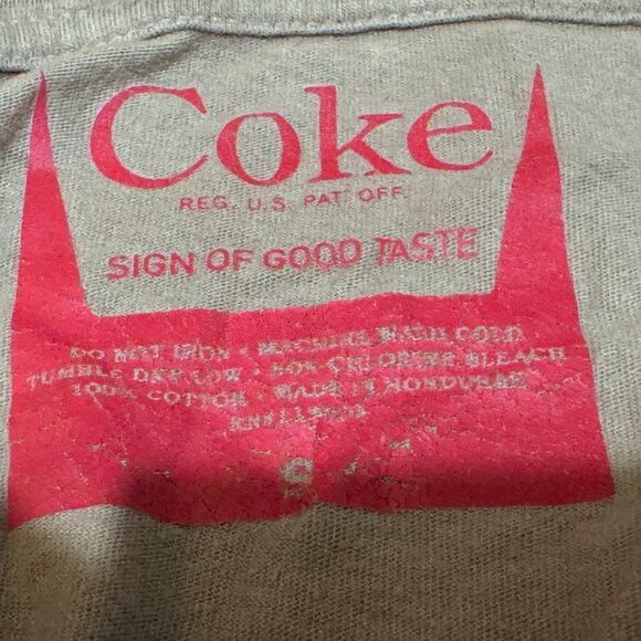 Coca-Cola Sign of Good Taste 100% Cotton Vintage Inspired T-Shirt, Beige, Small - Picture 7 of 8